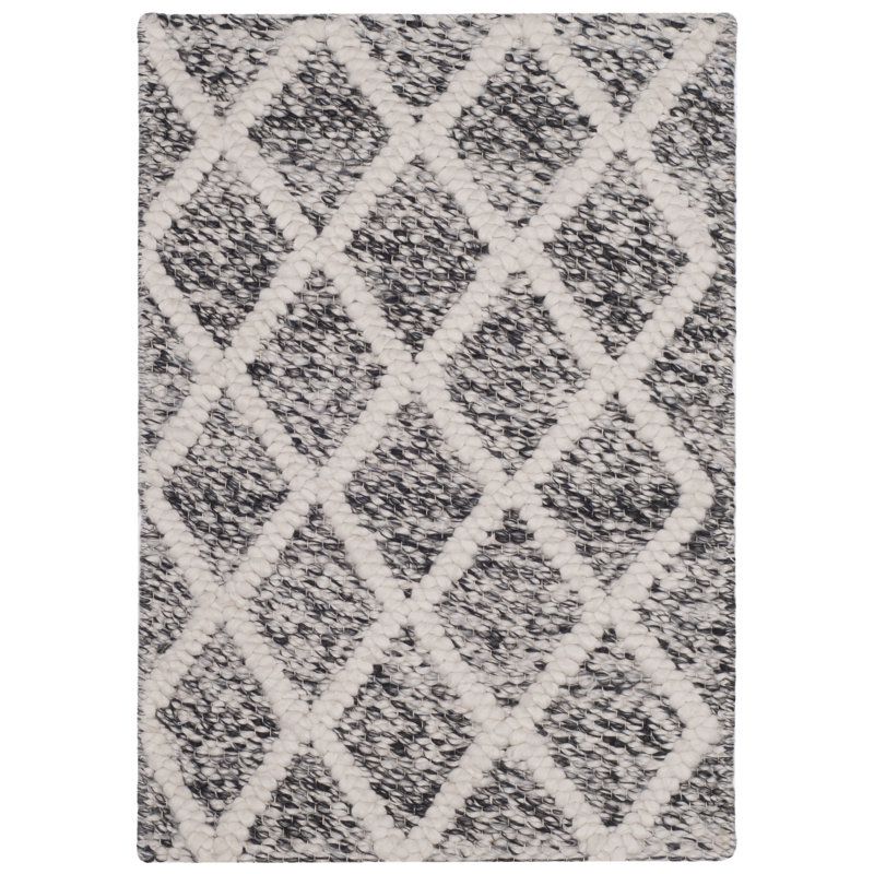 Laurel Foundry Modern Farmhouse Billie Geometric Handmade Flatweave Ivory/Black Area Rug